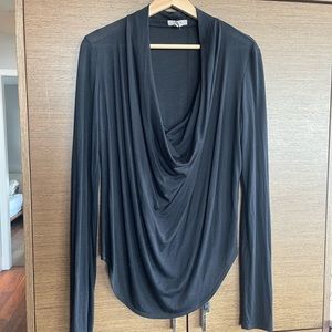 HELMUT LANG Long Sleeve Cowl Neck Top ‘L’